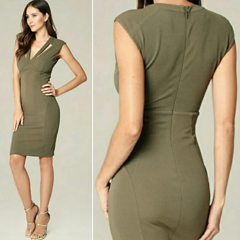bebe Priscilla Texture Crepe Dress - Picture 9 of 9